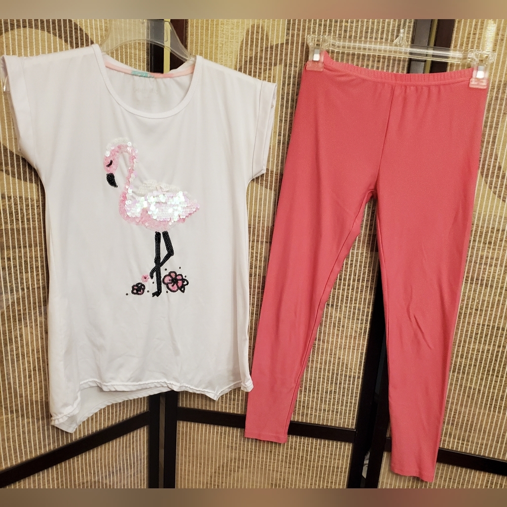 Girl's Flamingo Set W/ Scarf